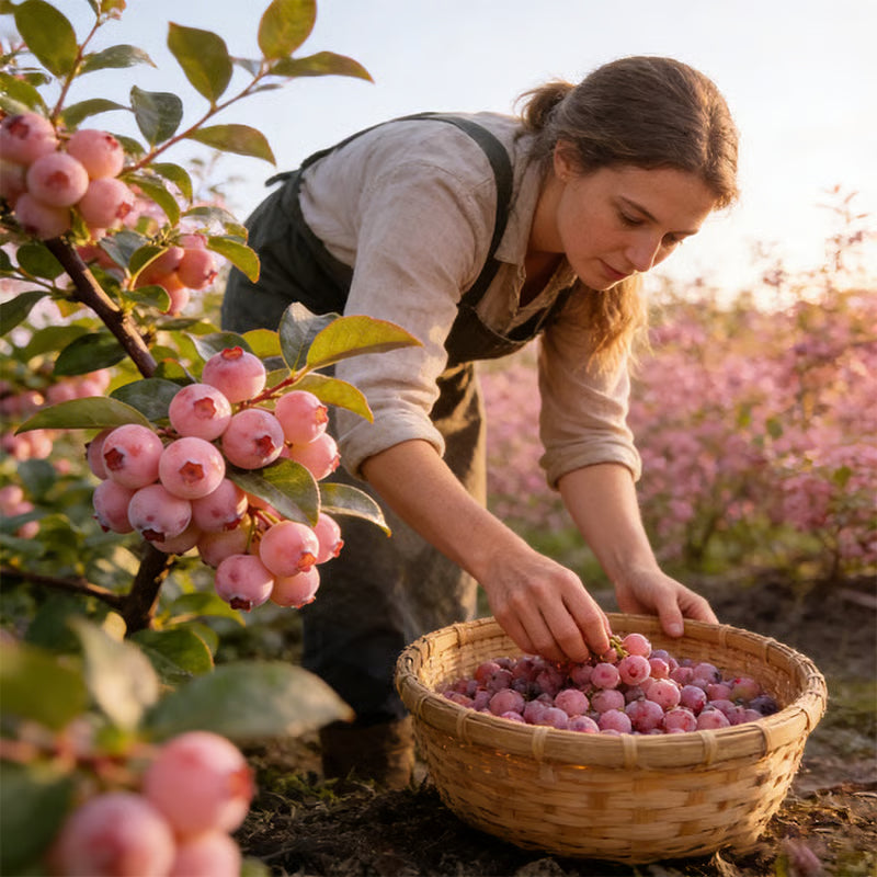 🔥50K+ SOLD!💟Premium Pink Blueberry Seeds 🌱BUY 1 GET 1 FREE 🌸 With Plant Growth Supplement