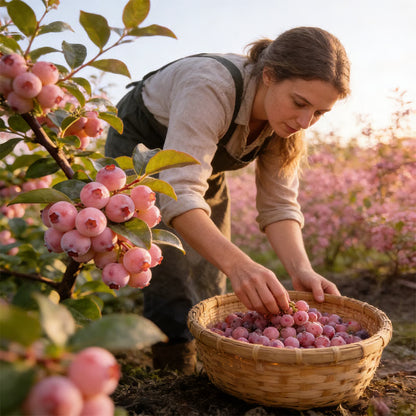 🔥50K+ SOLD!💟Premium Pink Blueberry Seeds 🌱BUY 1 GET 1 FREE 🌸 With Plant Growth Supplement
