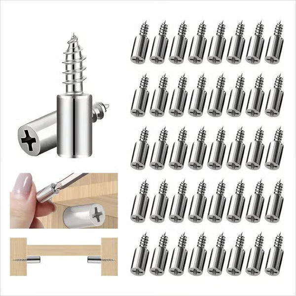 Pack Of 100 Count Self-Tapping Screws,Shelf Support Pegs,Shelf Pins with Non-Slip Sleeve