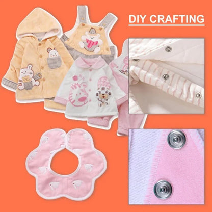 🛠️ 50% OFF NOW! ✨ Snap Button DIY Craft Kit - Create Custom Clothing/Accessories with Easy-to-Use Tools and Multi-Color Buttons 🧵🎨