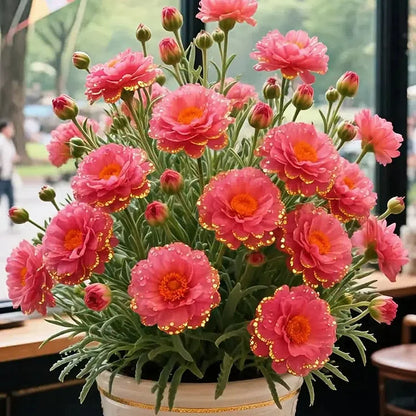 🌸 BUY 1 GET 1 FREE! 🌸Golden Lace Portulaca🌸✨ Brilliant Double Blooms for Effortless Summer Color
