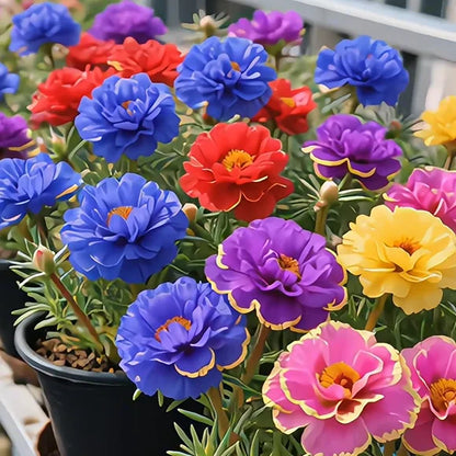 🌸 BUY 1 GET 1 FREE! 🌸Golden Lace Portulaca🌸✨ Brilliant Double Blooms for Effortless Summer Color