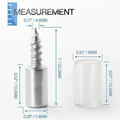 Pack Of 100 Count Self-Tapping Screws,Shelf Support Pegs,Shelf Pins with Non-Slip Sleeve