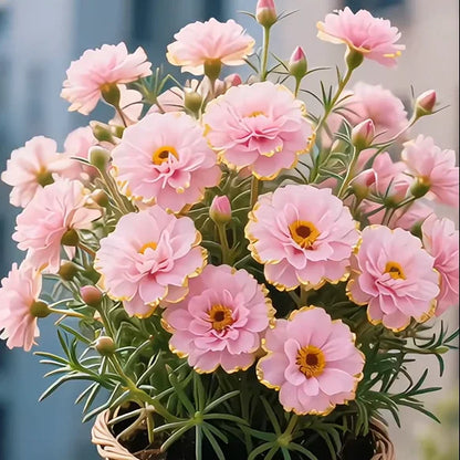🌸 BUY 1 GET 1 FREE! 🌸Golden Lace Portulaca🌸✨ Brilliant Double Blooms for Effortless Summer Color
