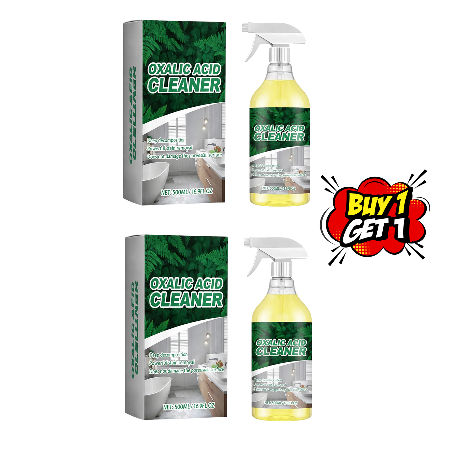 ⏳Limited-time 50% off⏰Oxalic Acid Powerful Stain Cleaner💧BUY 1 GET 1 FREE💧