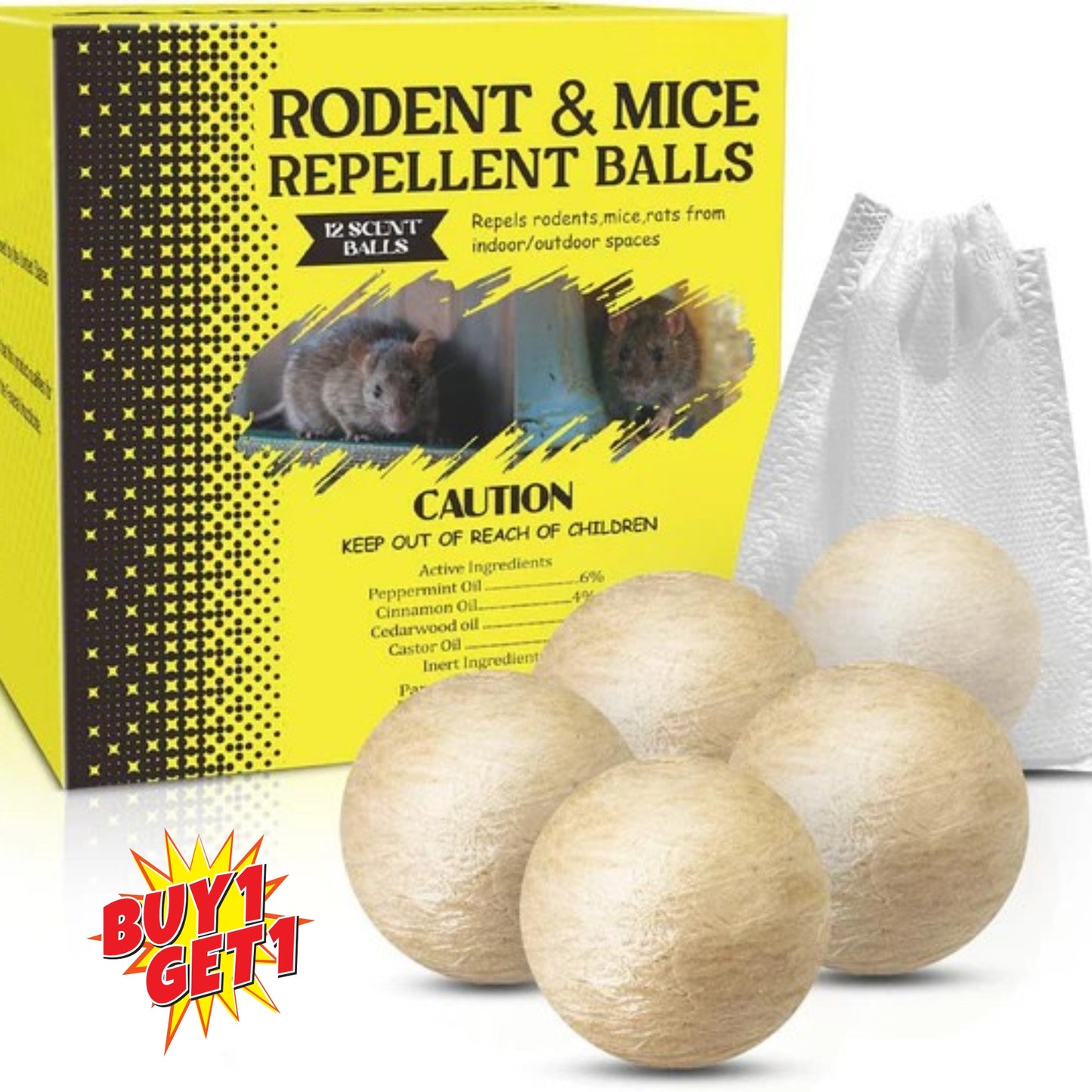 🥰HOT SALE 49% OFF🥰Atindirey Mouse and Rat Repellent Balls, Protection for Indoors/Outdoors/Car Engines, Long-Lasting Peppermint Oil Formula, Safe for Pets and Children, Effective Mouse Repellent for 30–60 Days