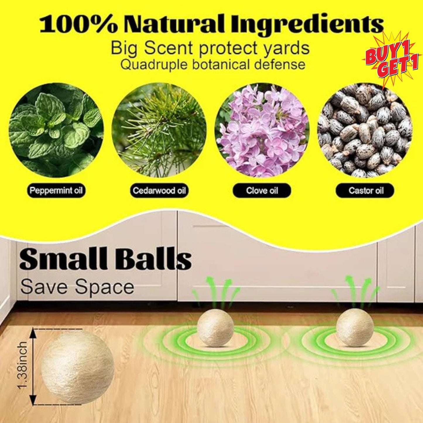 🥰HOT SALE 49% OFF🥰Atindirey Mouse and Rat Repellent Balls, Protection for Indoors/Outdoors/Car Engines, Long-Lasting Peppermint Oil Formula, Safe for Pets and Children, Effective Mouse Repellent for 30–60 Days