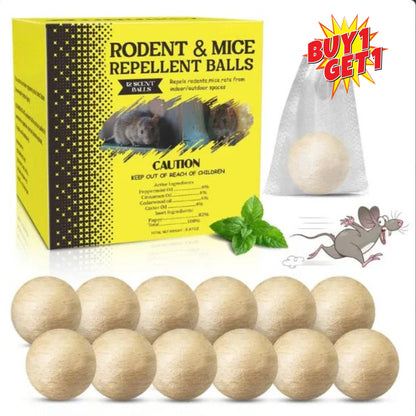 🥰HOT SALE 49% OFF🥰Atindirey Mouse and Rat Repellent Balls, Protection for Indoors/Outdoors/Car Engines, Long-Lasting Peppermint Oil Formula, Safe for Pets and Children, Effective Mouse Repellent for 30–60 Days