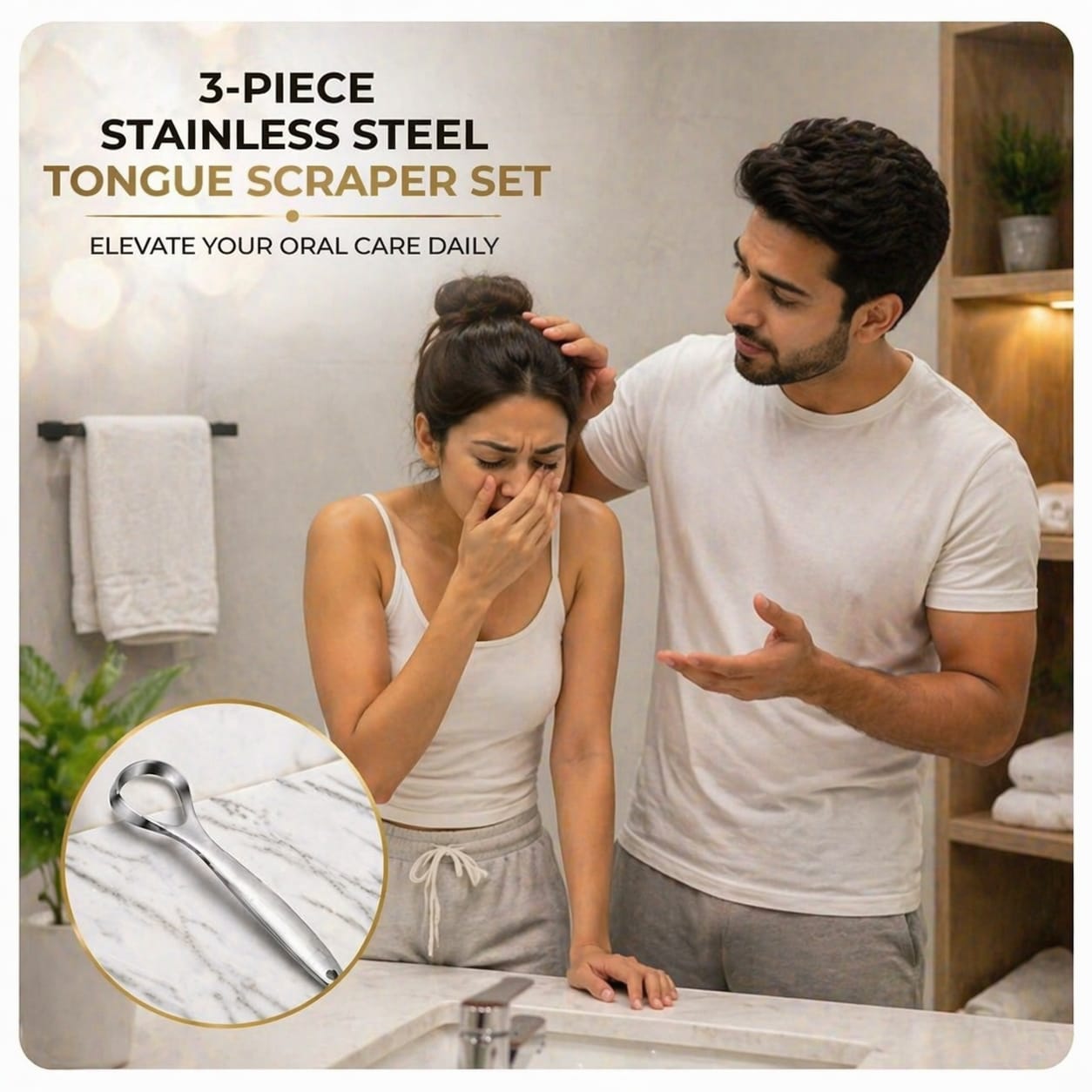 🥳2026 HOT SALE🥳💞50K+ SOLD!✨Heavy-Duty Stainless Steel Tongue Scraper💧BUY 2 GET 1 FREE💧