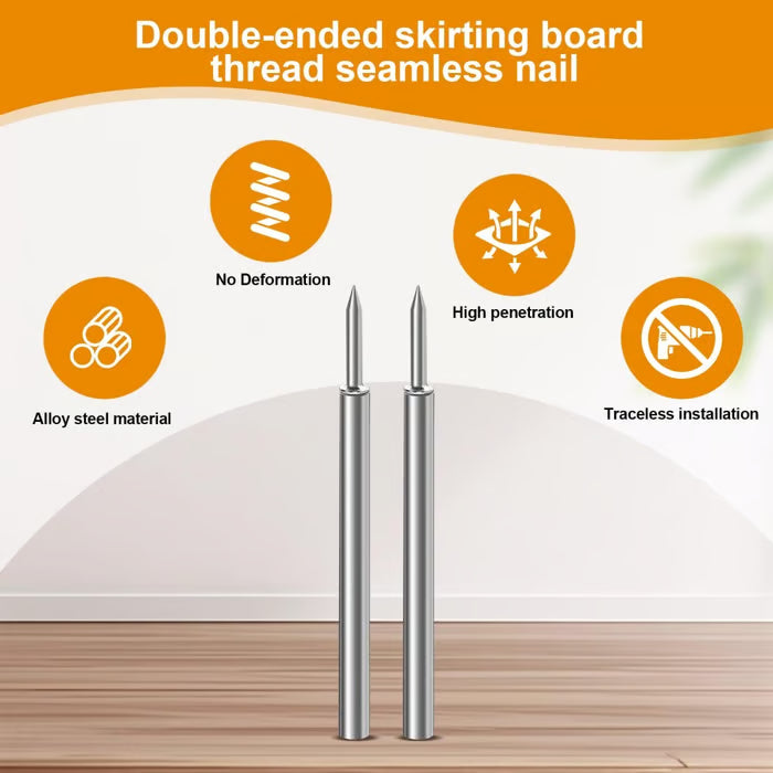 🔥Buy More Save More🔥Double-Head Skirting Thread Seamless Nail🛠️ | Pack of 100 pcs