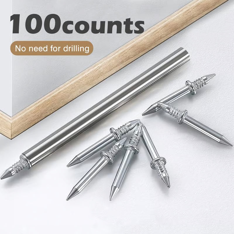 🔥Buy More Save More🔥Double-Head Skirting Thread Seamless Nail🛠️ | Pack of 100 pcs