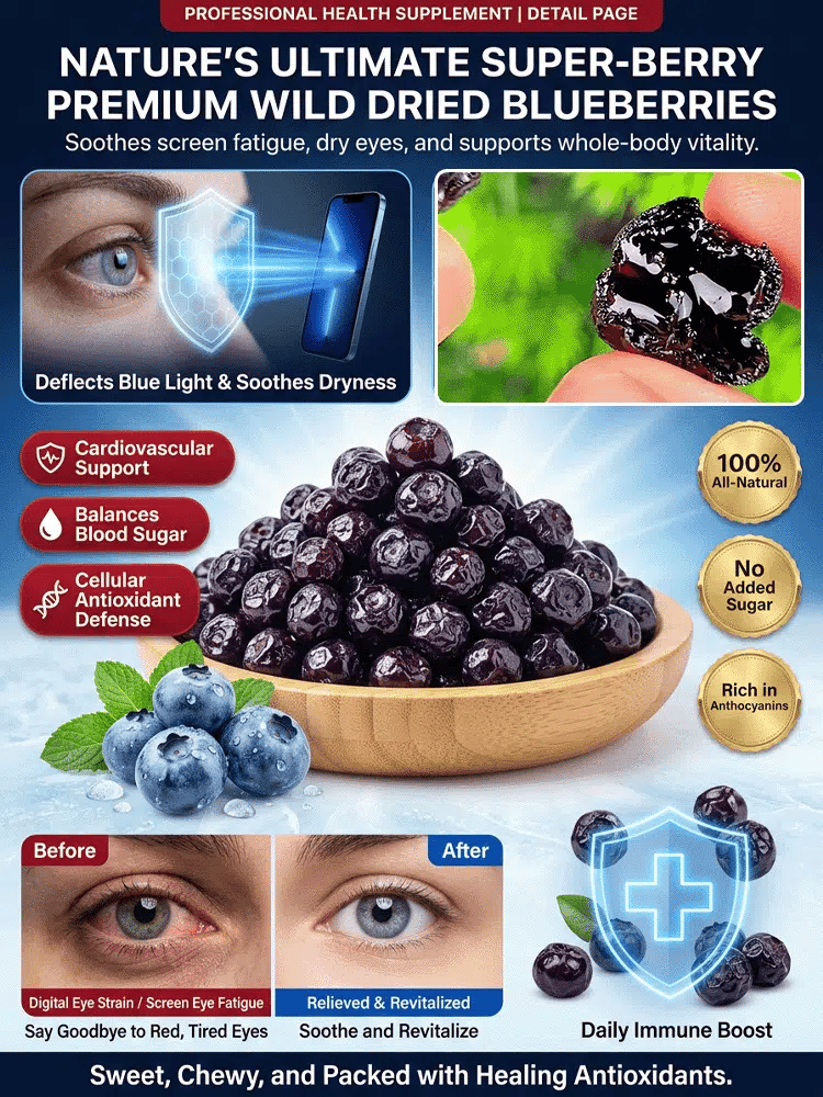 ✨ 50% OFF NOW! 🪨[Anti-Cancer and Heart Protection] Changbai Mountain Dried Blueberries Seeds | 🔥Buy 1 Get 1 Free🔥