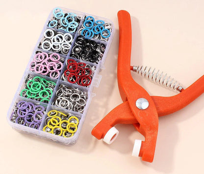 🛠️ 50% OFF NOW! ✨ Snap Button DIY Craft Kit - Create Custom Clothing/Accessories with Easy-to-Use Tools and Multi-Color Buttons 🧵🎨