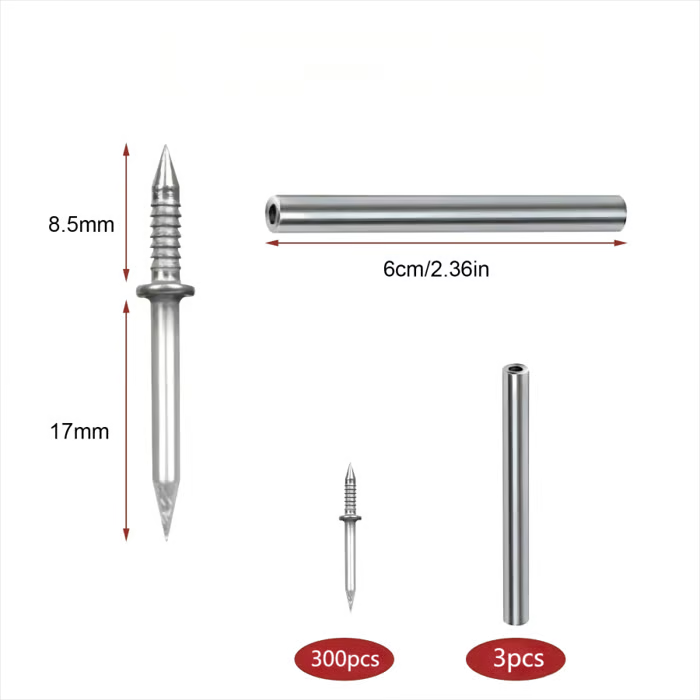 🔥Buy More Save More🔥Double-Head Skirting Thread Seamless Nail🛠️ | Pack of 100 pcs