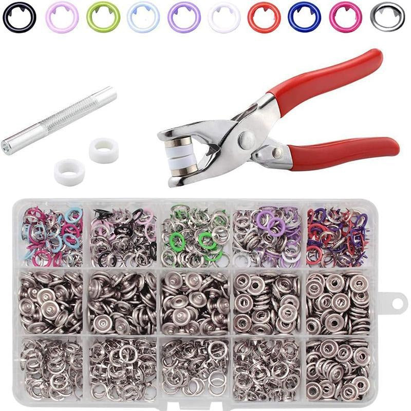 🛠️ 50% OFF NOW! ✨ Snap Button DIY Craft Kit - Create Custom Clothing/Accessories with Easy-to-Use Tools and Multi-Color Buttons 🧵🎨