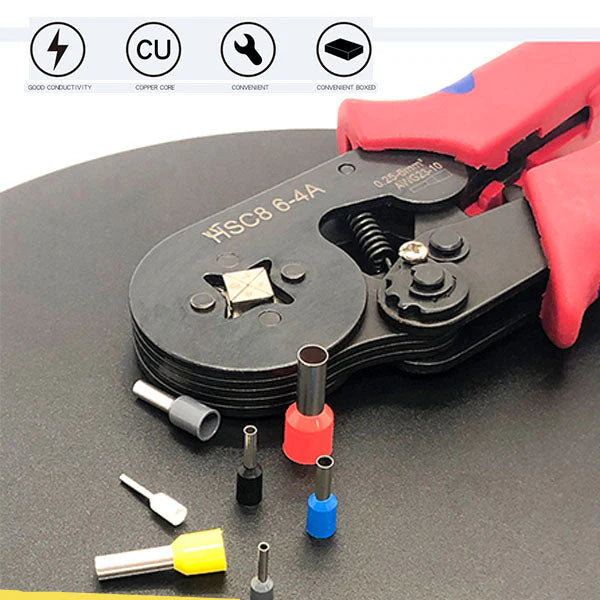 🔧 50% OFF NOW! ⚡ Ratchet Wire Crimper Set – Tubular Terminals, Ergonomic Handle & Professional Electrical Tool 📦