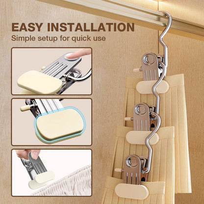 👕Buy More Save More👕✨Invisible Multi-Prong Clothes Rack ✨👕| For Balcony Organization |
