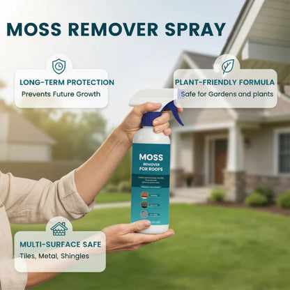 💧BUY 1 GET 1 FREE💧🌧️ Multi-surface moss and algae cleaner spray – Spray, rinse and watch it shine! 🏠✨ Effective against moss, gentle on plants – a cleaner roof in minutes. 🌿💧